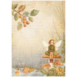 Papel de Arroz  Stamperia A-4 Whispering woods hada