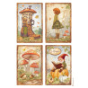 Papel de Arroz  Stamperia A-4 Whispering woods 4 cartas