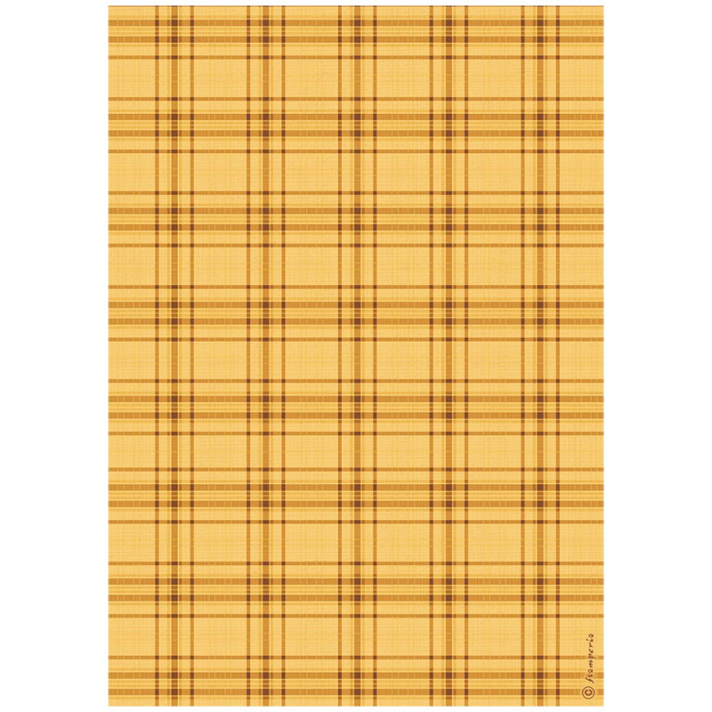 Papel de Arroz Stamperia A-4 Whispering woods patron de tartan Papel de Arroz Stamperia A-4 Whispering woods patron de tartan