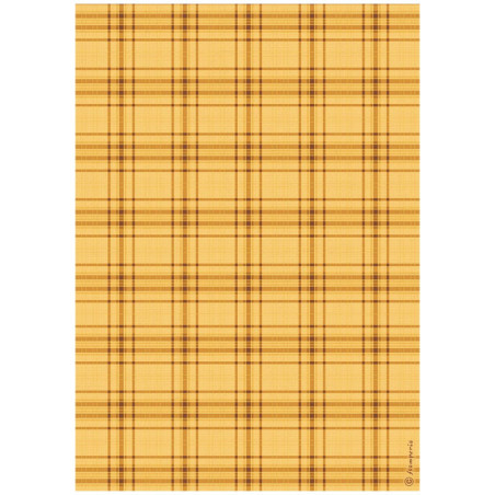 Papel de Arroz  Stamperia A-4 Whispering woods patron de tartan