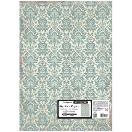 Papel de Arroz  Stamperia 50x70 cms.  Peony Damsk pattern