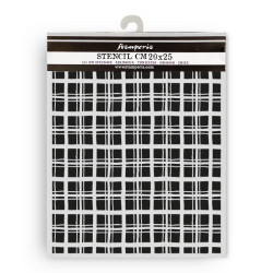Stencil Stamperia 20x25 cms. - Whispering woods tartan pattern