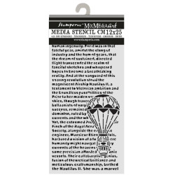 Stencil 12x25 cms. Stamperia Voyages Fantastiques por encima de las nubes