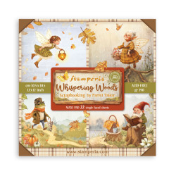 Maxi Block Colección Stamperia Whispering woods 30x30 Impreso a 1 cara