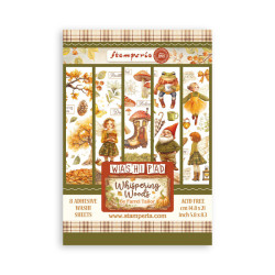 Washi pad 8 hojas A5  Stamperia Whispering woods