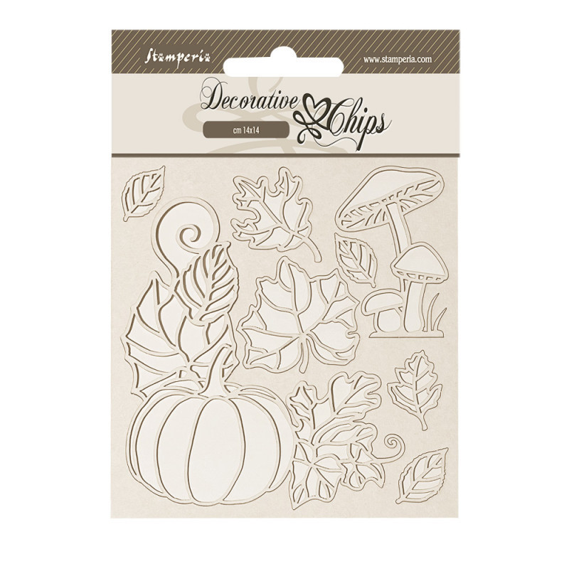 Decorative Chips 14x14 cms. Whispering pumpkin