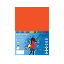 Cartulina Din A-4 Fabrisa 50 hojas Naranja