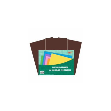 Hoja Cartulina Din A-4 220 grs. Marron