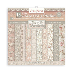 Colección Maxi Blackground You and me Stamperia 30 x30