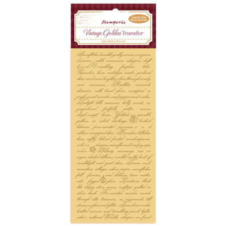 Vintage Golden Transfer - Writing