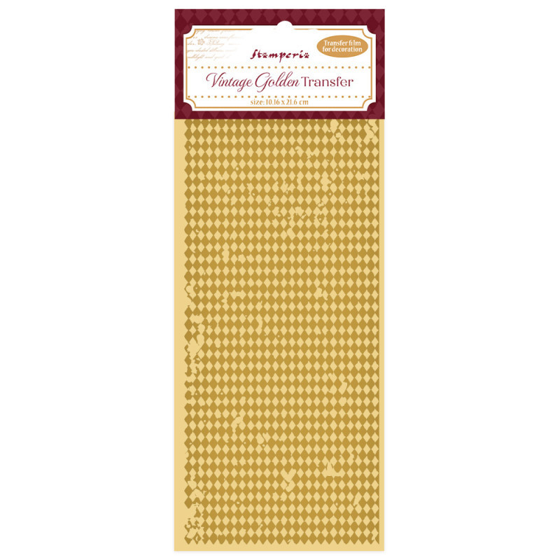 Vintage Golden Transfer - Rhombuses pattern