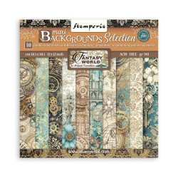 Colección Sir Vagabond in Fantasy world  Maxi blackground Stamperia 30 x30