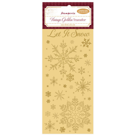 Vintage Golden Transfer - Let it snow