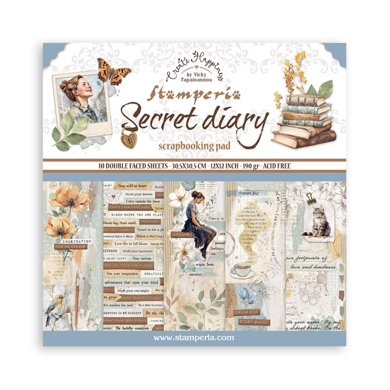 Colección Secret Diary Stamperia 30 x30