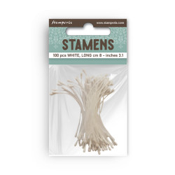 Pack 100 estambres blancos 8 cms. Stamperia