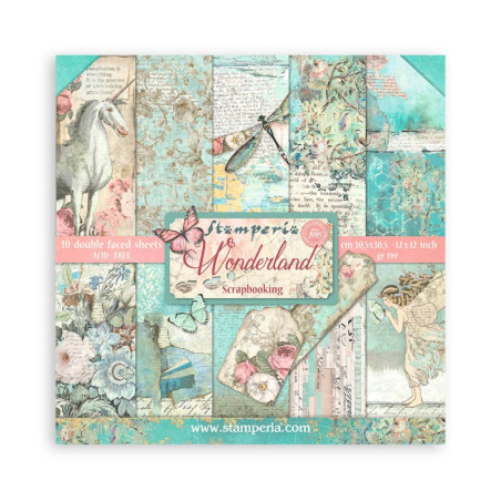 Stack papeles 30x30 Stamperia Wonderland
