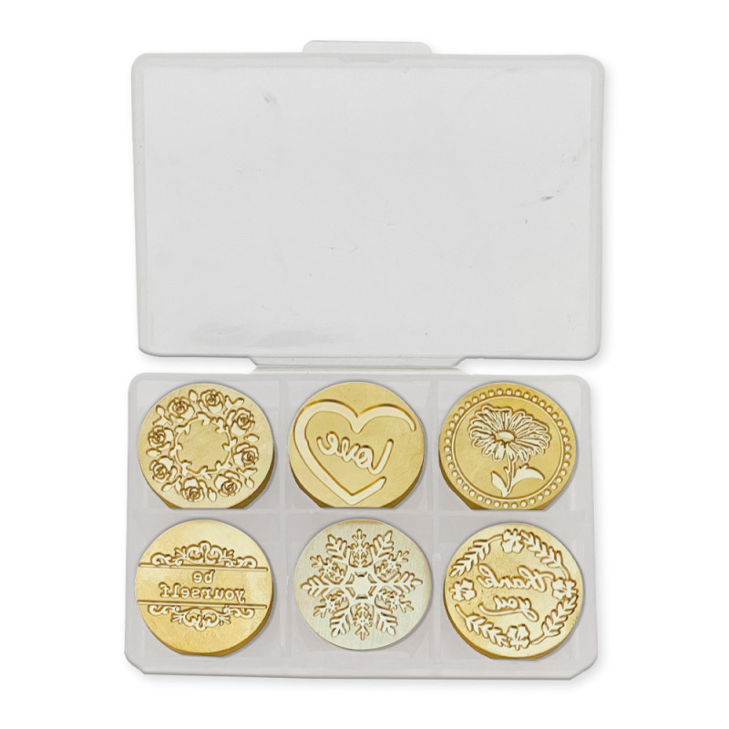 Set 6 sellos diametro 2.5 cms. Celebracion