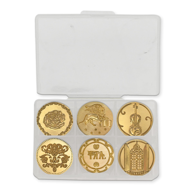 Set 6 sellos diametro 2.5 cms. Venice City of Arts