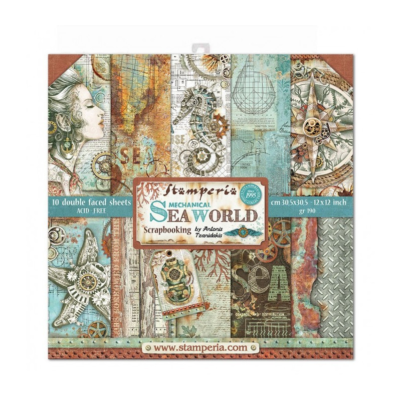 Colección Scrap Sea World  Stamperia 30 x30
