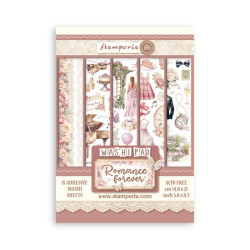 Washi pad 8 hojas A5 Stamperia Romance Forever