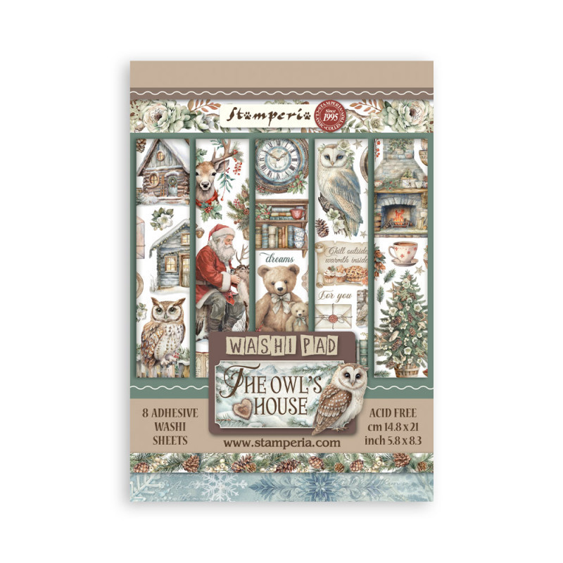 Washi pad 8 hojas A5 The Owl's House Stamperia Washi pad 8 hojas A5 The Owl's House Stamperia