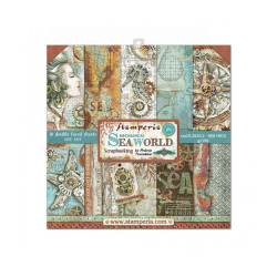 kit de Papeles Scrap Stamperia 20.3x20.3 Sea World
