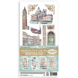 Paquete 4 hojas precortadas 15x30.5 cms Venice city of Art