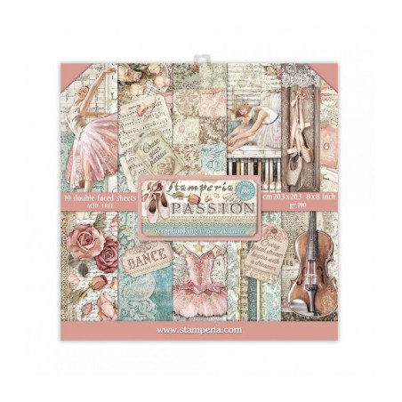 Colección Scrap Stamperia 20.3x20.3 Passion