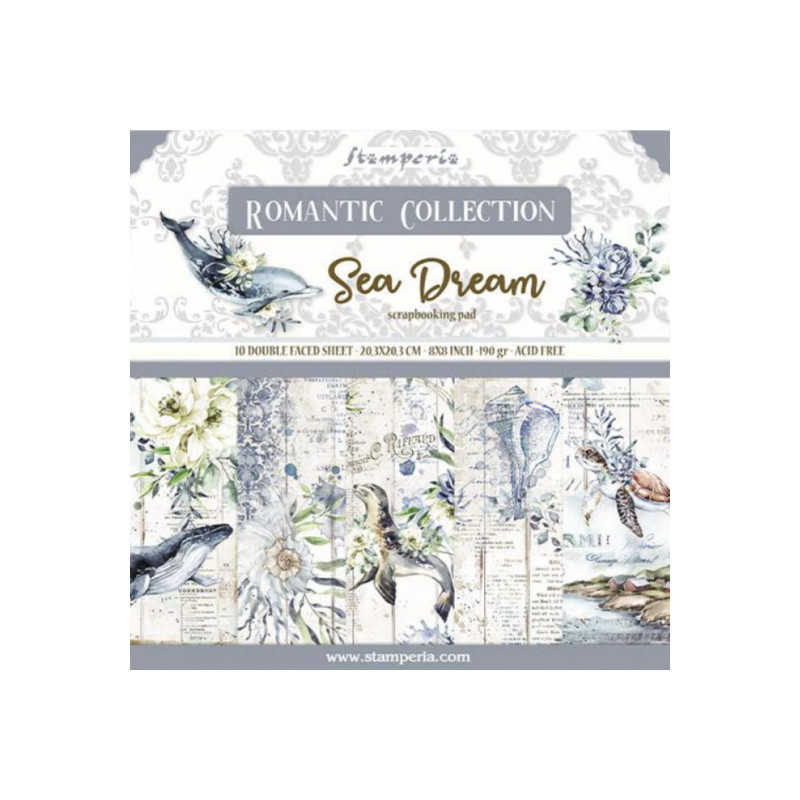 Colección Scrap Stamperia 20.3x20.3 Romantic Sea Dream