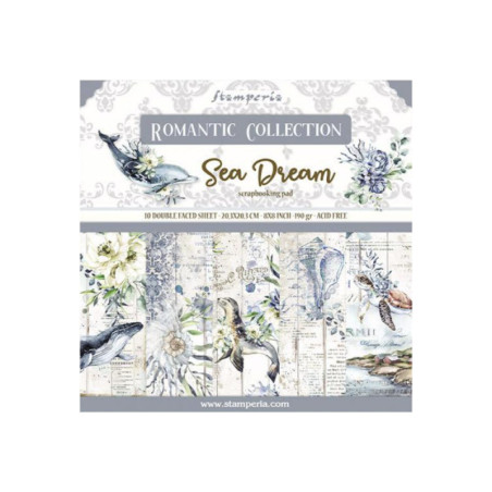 Colección Scrap Stamperia 20.3x20.3 Romantic Sea Dream