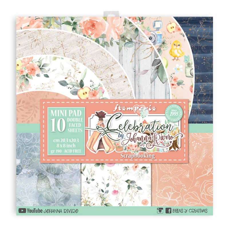 Colección Scrap Stamperia 20.3x20.3 Celebration