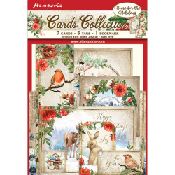 Set Tarjetas Stamperia Home for the holidays