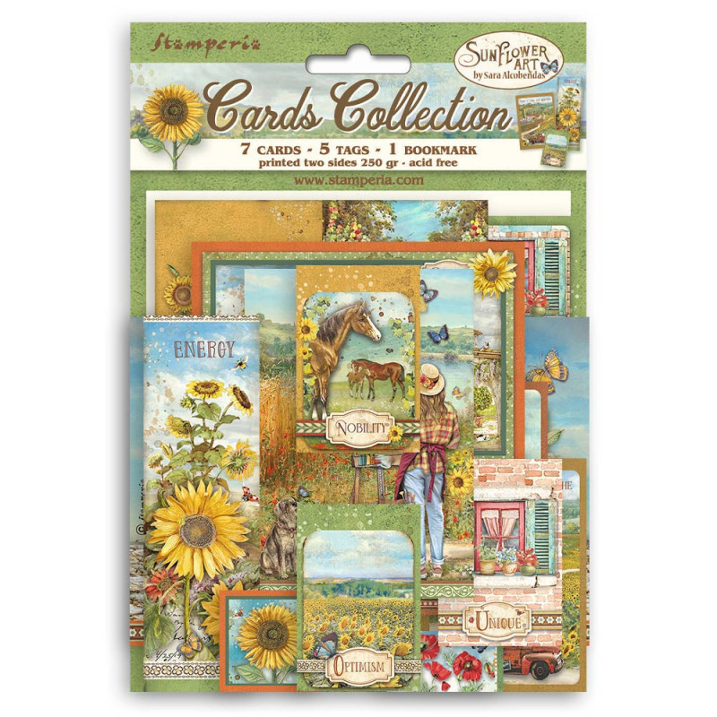 Tarjetas Stamperia Sunflower Art