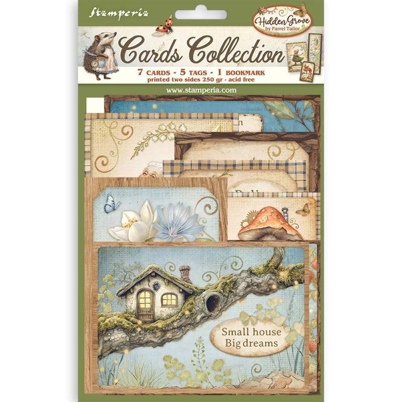 Tarjetas Stamperia Hidden Grove