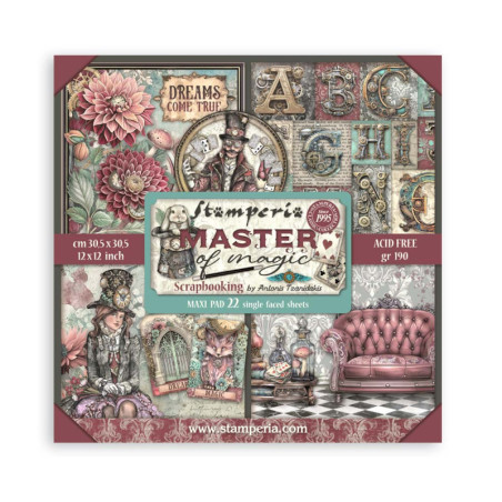 Maxi Block Colección Stamperia Master of Magic 30x30 Impreso a 1 cara