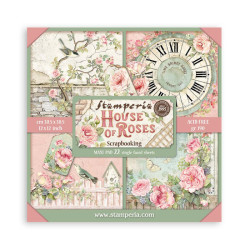 Maxi Block Colección Stamperia House of Roses 30x30 Impreso a 1 cara