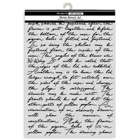 Big Stencil A-3 Stamperia Venice City of Art : Writings