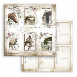 Hoja 30x30 cms. Stamperia Romantic Horses Tarjetas