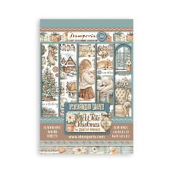 Washi pad 8 hojas A5  Stamperia White Christmas