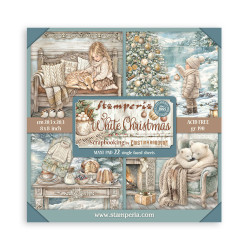 Maxi block Colección  Stamperia 20.3x20.3 Impreso 1 cara White Christmas