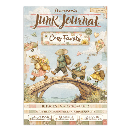 Junk Journal Stamperia Cozy Family