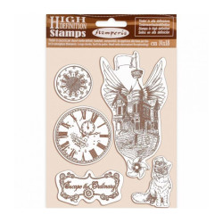 Sello Alta Definición Stamperia 14x18 Flying ship