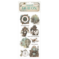 Rub-on Stamperia 10.16x21.6 cms. Voyages Fantastiques Maravillas mecanicas