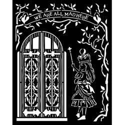 Stencil 20x25 cms. Stamperia Alice Puerta