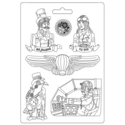 Molde Flexible A-4 Stamperia Sir Vagabond Aviator
