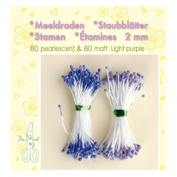 Pistilos dobel cabez 2 mm Color Violeta claro