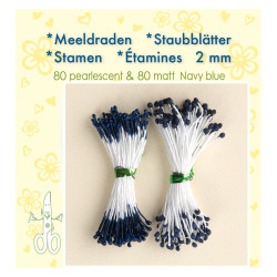 Pistilos dobel cabez 2 mm Color Azul Marino