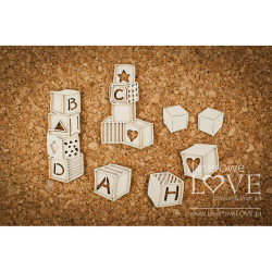 Chipboard - Blocks - Vintage Baby Laserowe