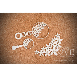 Chipboard - rattles - Flower Laserowe