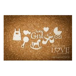 Chipboard - Set for a girl - Emma & Billy Laserowe
